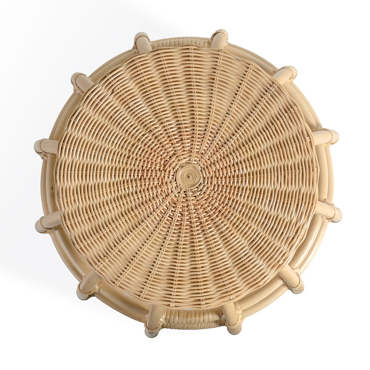 rattan lily drum table