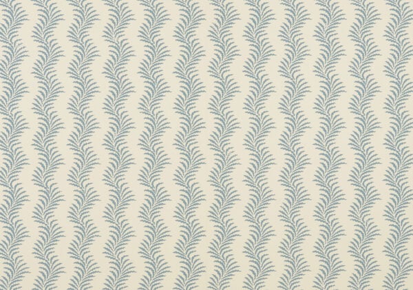 Scrolling Fern Silhouette Wallpaper - Azure - Soane Britain