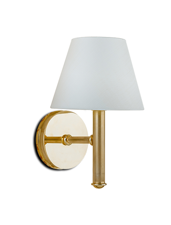 knurled brass wall light