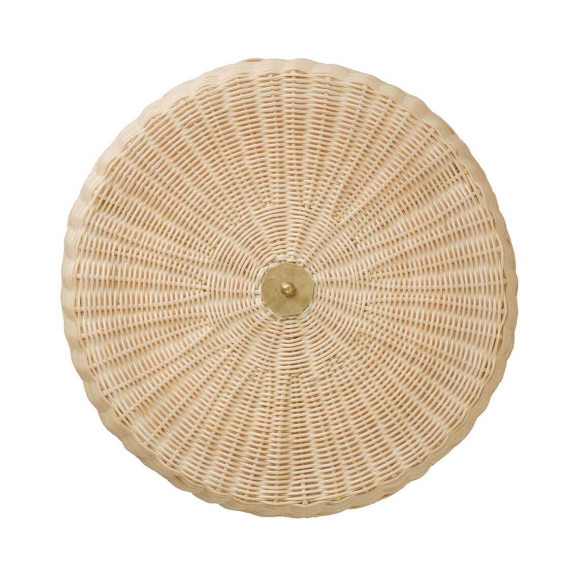 The Rattan Disc Flush Ceiling Light - Soane Britain