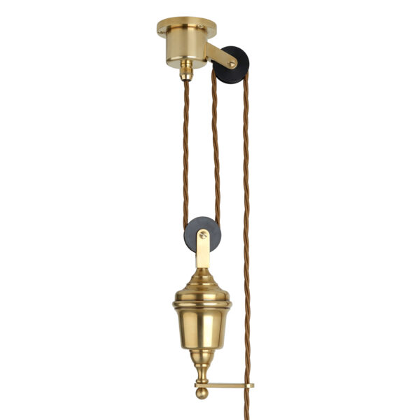 The Single Rise And Fall Ceiling Light - With Card Shade - Soane Britain