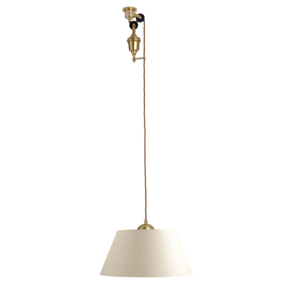 The Single Rise And Fall Ceiling Light - With Card Shade - Soane Britain