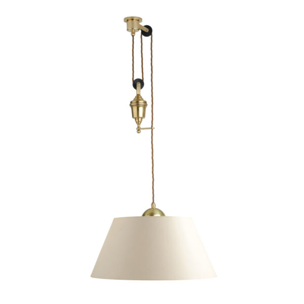 The Single Rise And Fall Ceiling Light - With Card Shade - Soane Britain