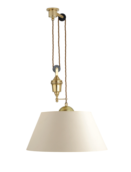 The Single Rise And Fall Ceiling Light - With Card Shade - Soane Britain