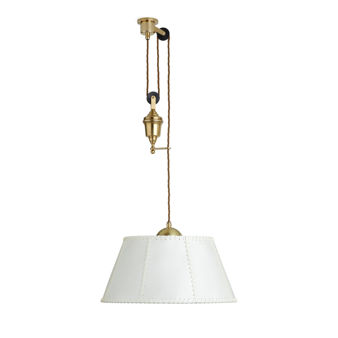 The Single Rise And Fall Ceiling Light - With Vellum Shade - Soane Britain